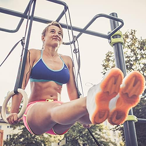 VIA Fortis® Premium Wooden Gym Rings - Extra Wide Straps & Workout Guide for Calisthenics | Crossfit