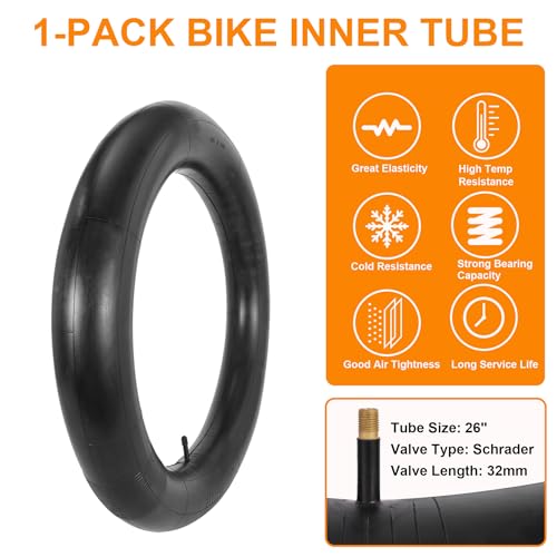 Fat Bike Tire 26x4.0 Set Black with Tire Levers - Off-Road Mountain E-Bike