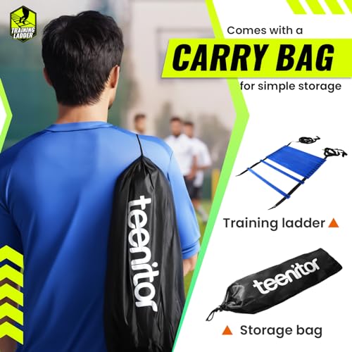 Blue 23 Ft Agility Ladder for Speed & Footwork Training - Sports Equipment