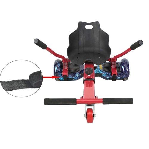 LAKKIT Hoverboard Seat Attachment Straps 2 Pairs with 4 Protectors Adjustable Anti-Wear Replacement Straps for Hoverboard Gocart Self Balancing Scooter