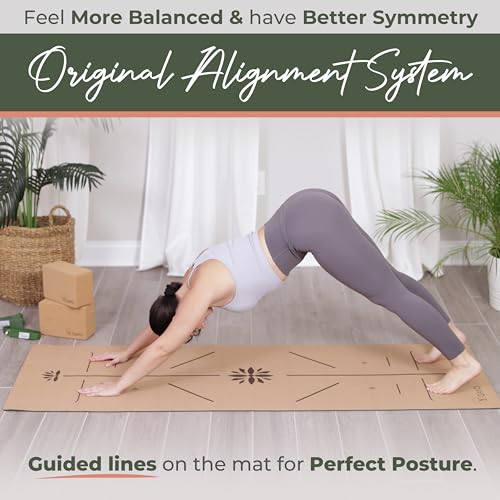 Premium Cork Yoga Mat Set with Blocks & Straps - All-in-One Practice Kit