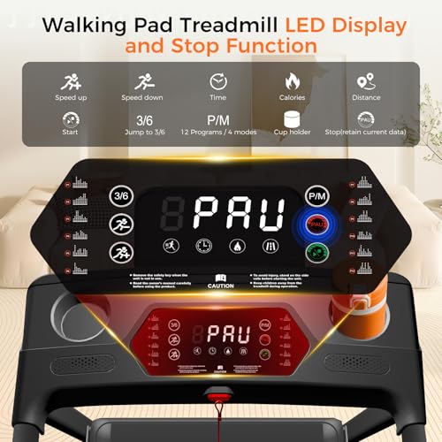 Aiteid Black Incline Treadmill 3.0HP Compact Portable Home Gym Equipment
