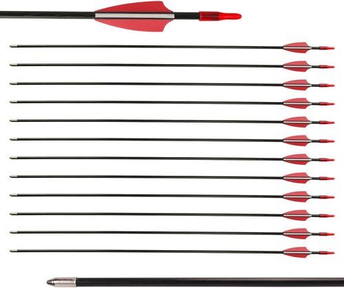 LWANO 28" Fiberglass Arrows - Durable Target Arrows with Blunt Tips for Youth & Beginners | Pack of 12
