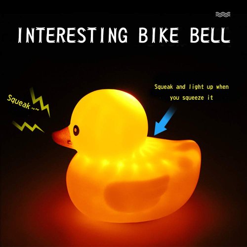 wonuu Rubber Duck Car Ornaments, 2Pcs Yellow Duck Car Dashboard Decorations Squeeze Duck Bicycle Horns with Propeller Helmet