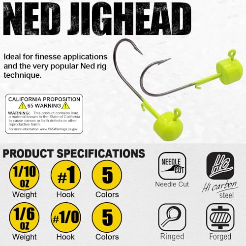 35-Piece Ned Rig Finesse Soft Plastic Worms & Jighead Kit for Bass