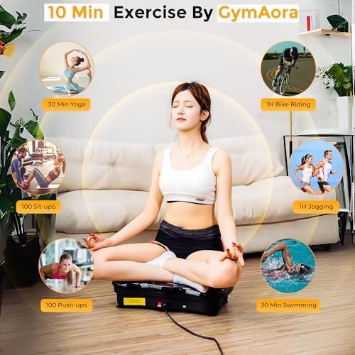 GymAora Whole Body Vibration Exercise Machine 330LBS Capacity, 120 Speed Levels