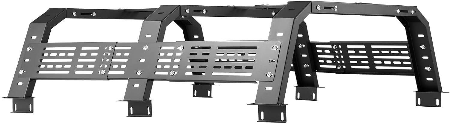 VEVOR Overland Truck Bed Rack - Adjustable 54.3-68.3 in Width | Heavy Duty Steel, 900 lbs Capacity