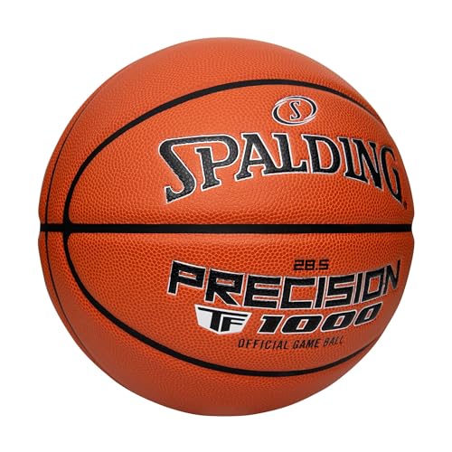 Spalding Precision TF-1000 Official Indoor Basketball Size 7 29.5" - Orange, NFHS Approved
