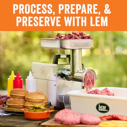 LEM BigBite #8 Electric Meat Grinder 0.5 HP Stainless Steel Commercial-Quality