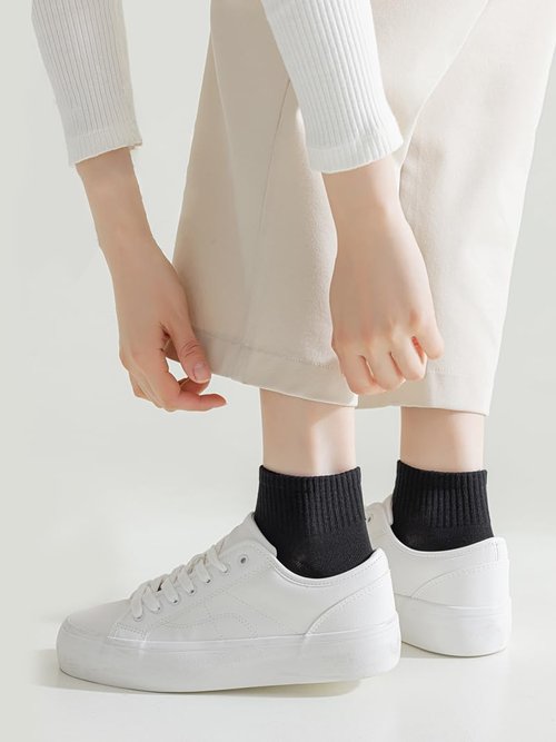 HAVE A TREE Womens Ankle Cotton Thin Gym Socks Running Crew Socks 6Pairs(H007-mix)