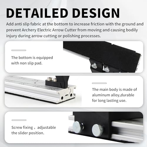 White Archery Arrow Saw - Electric Arrow Cutter for Carbon, Aluminum & Fiberglass Shafts