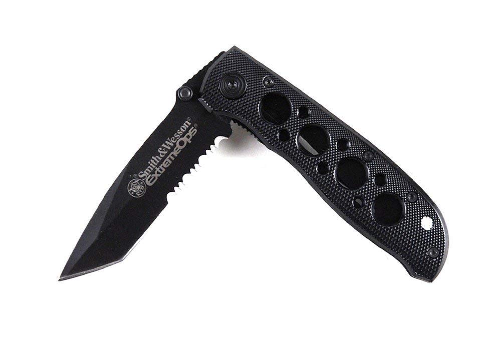 Smith & Wesson unisex adult Clam Smith Wesson Extreme Ops Tanto 40Ser 4 1In Clm, Black, One Size US