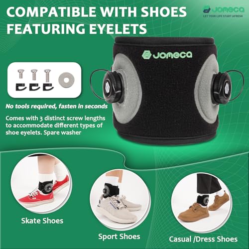 JOMECA Large Foot Drop Brace with Dual-Dial Support for Walking - Adjustable Tension, Shoe Compatibility