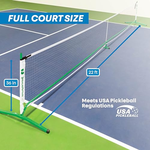 22ft Pickleball Net with Carry Bag - Tournament Regulation Size, Easy Setup