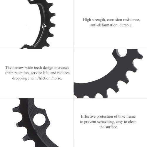 Chainring, Narrow Wide Round Chainring 96BCD for Mountain Bike Repair (34T), Compatible with