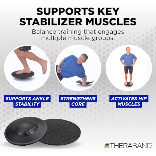 THERABAND Wobble Board Balance Trainer - Round Core Stability & Balance Exercise