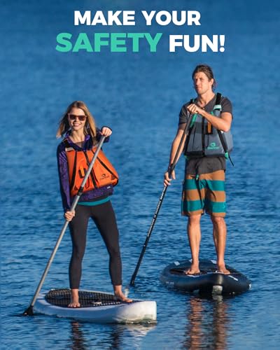 Owntop Adult Swim Vest Gray M-L Adjustable Buoyancy Safety Paddle Kayaking Canoeing