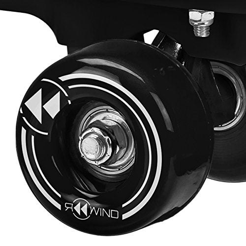 Black High-Top Roller Derby Reewind Quad Skates for Men & Women - Indoor/Outdoor