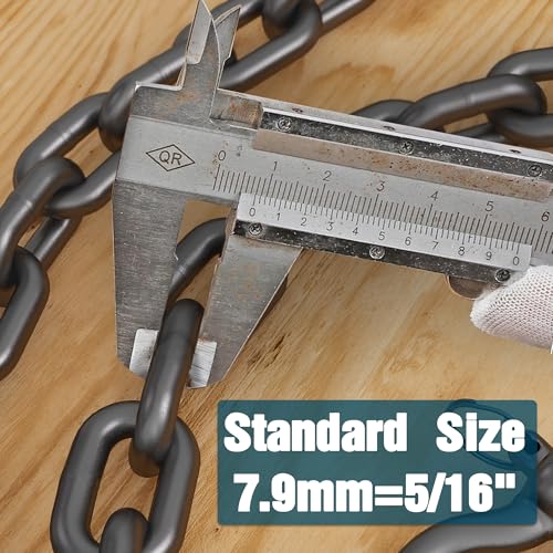 10FT 5/16 Inch Marine Grade Stainless Steel Boat Anchor Chain with Double Shackle - Deck Man