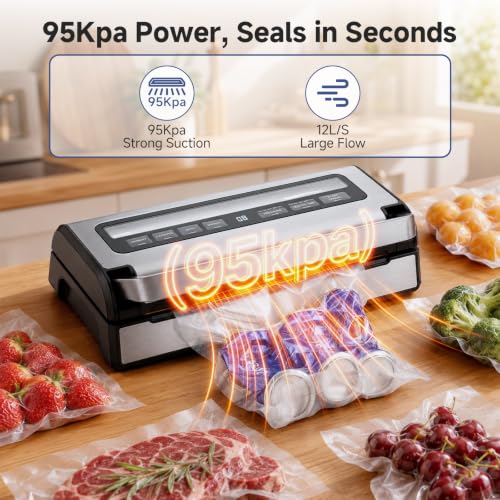 AAOBOSI 95KPa 9-in-1 Wet Dry Vacuum Sealer with Adjustable Modes & Extra Kit