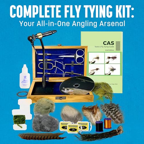 Creative Angler Z797 Wooden Fly Tying Kit with Materials Book & DVD - Starter Set