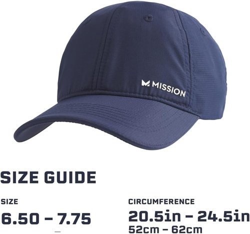 MISSION Cooling UPF Performance Hat - Unisex Cap for Workouts, Golf & Running - Sweat-Activated Technology
