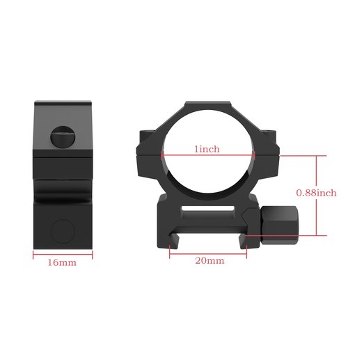 Eastern Tactical Supply Ruger 10/22 Picatinny Rail Mount for Red Dot, Scopes, Optics (Rail+1" Ring)