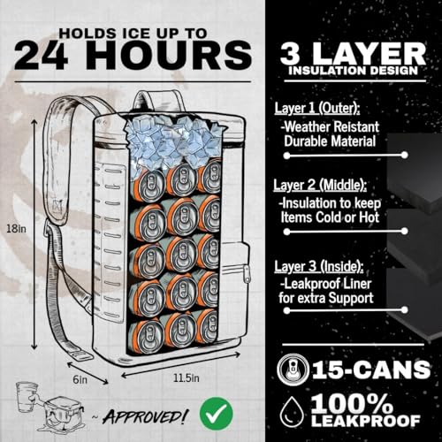 SHITI Patriot Cooler Bag for Camping Beach Travel 15 Can Insulated Soft Lunch Box