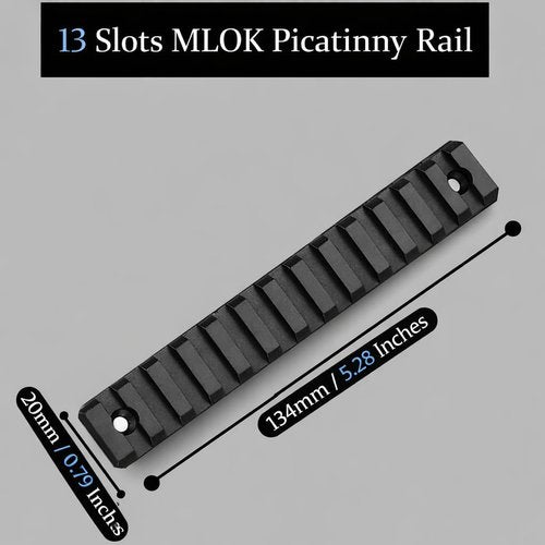 Gotical 13 Slots M Lok Handguard Rail - Durable Picatinny Rail Set of 2 Pieces