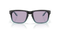 Oakley OO9244 Holbrook Low Bridge Fit Sunglasses, Matte Transparent Stonewash Blue/Prizm Slate, 56 mm
