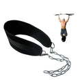 HemeraPhit Pull-up Belt Weighted Dip Belt with Chain Double D-ring Weightlifting Back Support Strap Home Gym Equipment Waist Belt (Double D-ring)