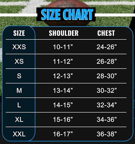 Sports Unlimited Youth Football Shoulder Pads Small Black - Arch Cut Design for All Positions