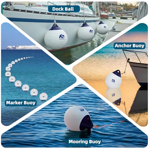 Inflatable Boat Buoy Ball Float - 9/12/15/18/25 Inch Marine-Grade Mooring & Docking Buoys