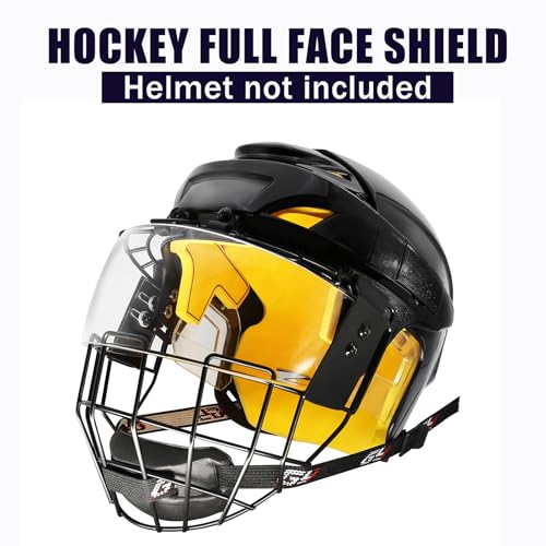 GY Hockey Helmet Cage & Face Shield Protector PC530 Clear - High Impact, Anti-Fog