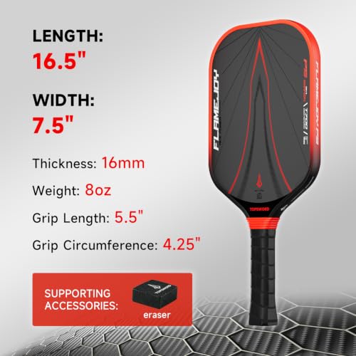 T700 Carbon Fiber Pickleball Paddle 16.5" Foam Core, Thermoformed, Lightweight