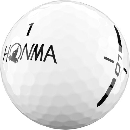 Honma D1 Golf Balls - Extra Soft Feel & Long Distance | Low Spin Design, 1 Dozen for Men & Women