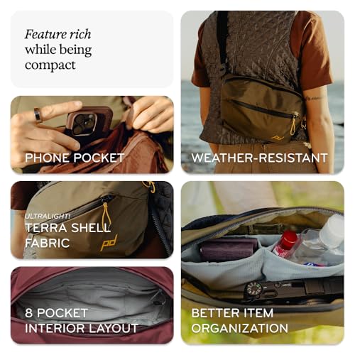 Peak Design Outdoor Sling Bag 7L Black with Padded Adjustable Shoulder Strap