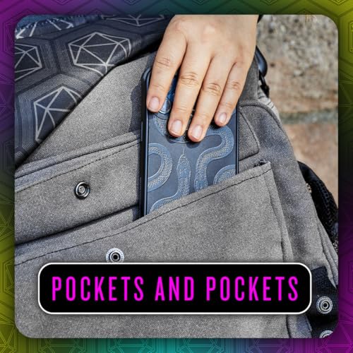 Rollacrit Bag of Holding Canvas Messenger Bag for Dice, Books, Miniatures & Laptop