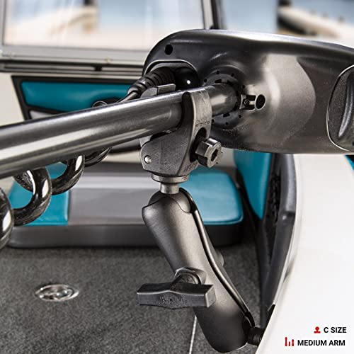 RAM Mounts Trolling Motor Stabilizer with Tough-Claw Rail Mount | Marine-Grade Aluminum