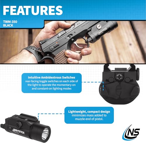 Nightstick TWM-350 Weapon Mounted LED Light 350 Lumens for Firearms