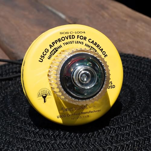 SOS LED Distress Signal Light with IR & Float Ring - USCG Approved, White