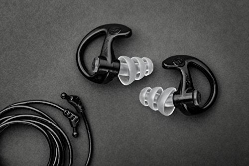 SureFire EP5 Sonic Earplugs Max Full-Block Reusable Ear Protection - Black 1 Pack