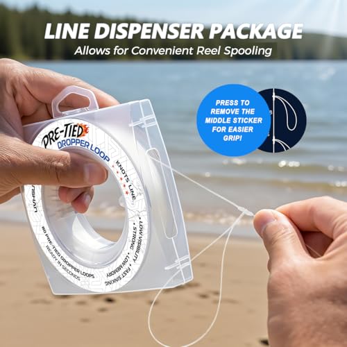 Pre-Tied Dropper Loop Fishing Line Spool for Saltwater & Freshwater Fishing