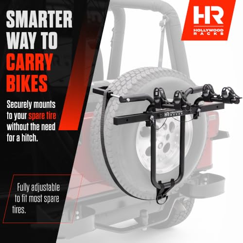 Spare Tire Bike Rack for SUV and Jeep - Fits Most Vehicles, Supports 2 Bikes Up to 35 lbs Each