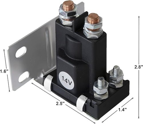 RAJBMT Golf Cart Solenoid 14 Volt 200A 4 Terminal Replacement for 1994-Up E-Z-GO TXT Gas Medalist ST Series Replace Part Number 27153-G01 27153G01 612813