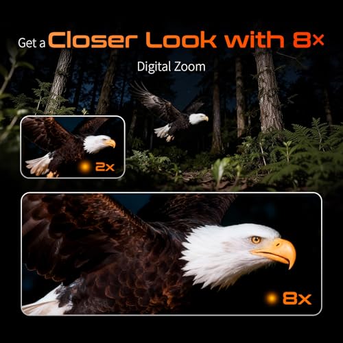 GOYOJO Night Vision Binoculars 4K IR Goggles with 32GB Recording for Hunting Camping