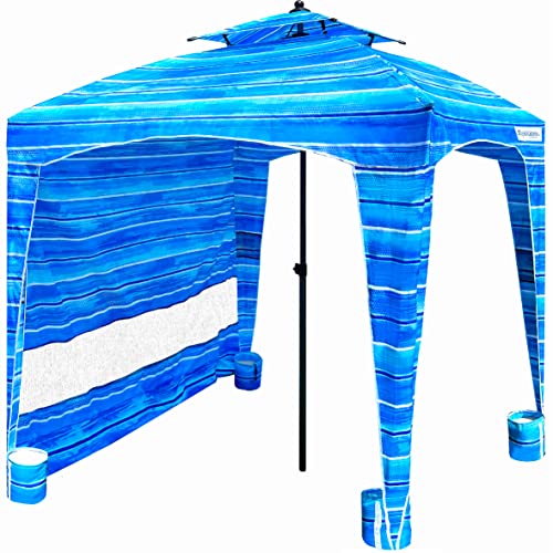 EasyGo Cabana Beach Blue - Portable 6' x 6' Shade for Beach & Outdoors