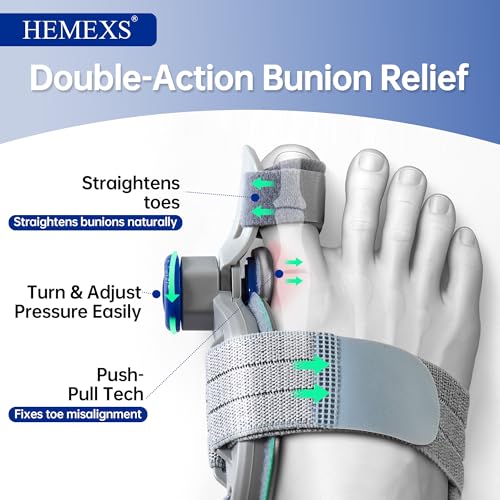 Bunion Corrector for Women & Men Grey 1 Pack - Adjustable Toe Straightener for Big Toe Alignment