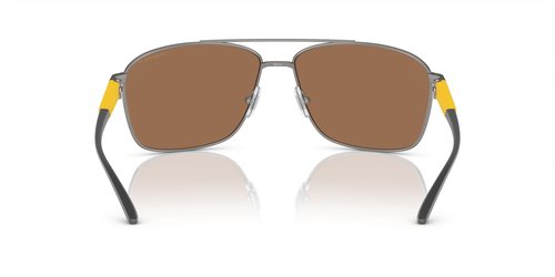 ARNETTE Man Sunglasses Matte Gunmetal Frame, Brown Mirror Gold Polarized Lenses, 65MM