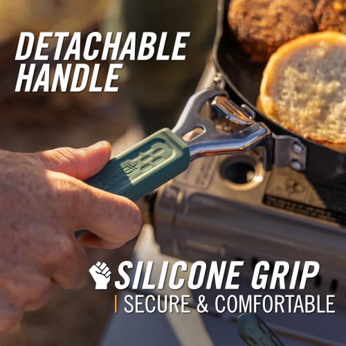 Gerber ComplEAT Camping Griddle - Portable Nonstick Square Cookware with Detachable Handle